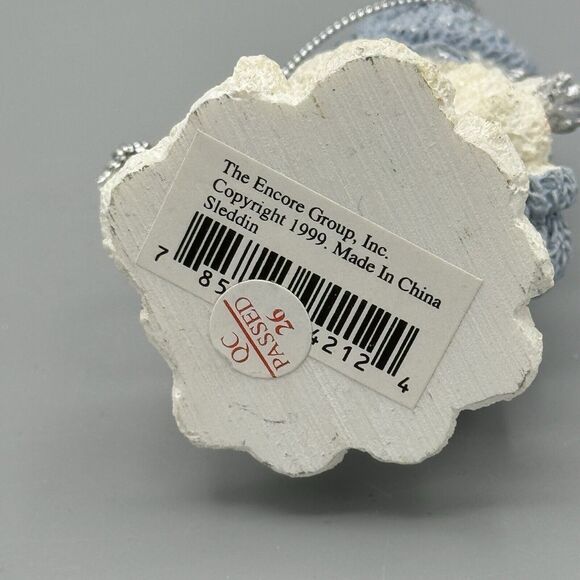 Vtg Encore Group Sleddin Snowman Christmas Ornament 1999 Seaonal Snow Buddies - Picture 8 of 8